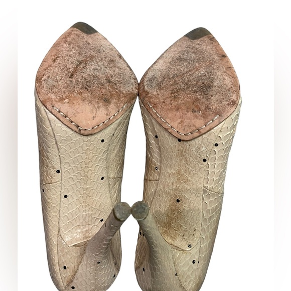 Joelle Snakeskin Point-Toe Pump, Natural - Picture 4 of 9